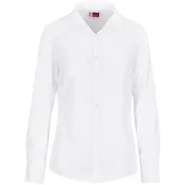 Ladies Long Sleeve Oxford White